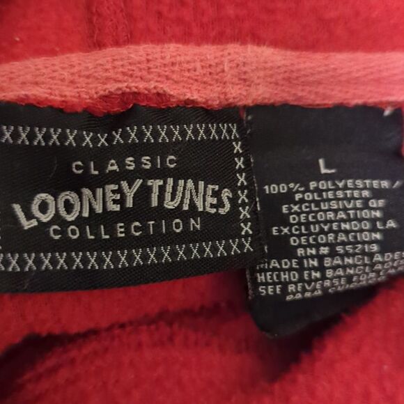 Warner Brothers Looney Tunes embroidered‎ Bad Kitty red hooded sweatshirt - Picture 2 of 8
